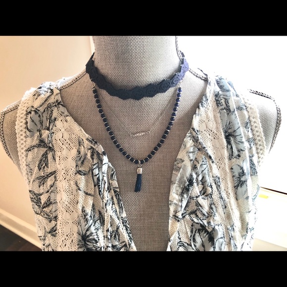 Boho layered choker / bracelet set - Picture 2 of 6